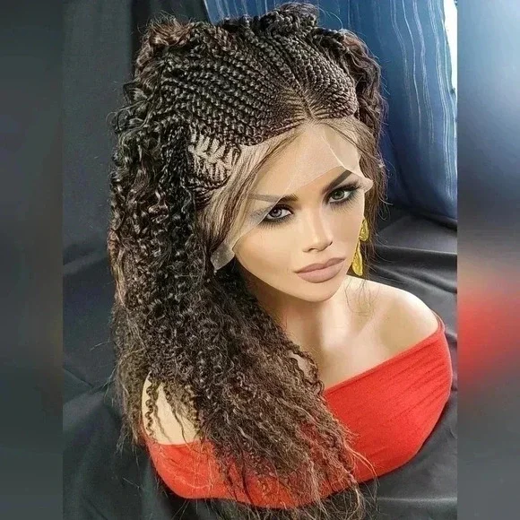 Braided wigs  100% handmade, short afro wig, stunning , colored wig, box… - Picture 7 of 17